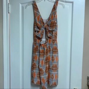 Madewell Broadway & Brooms Orange Cutout Dress